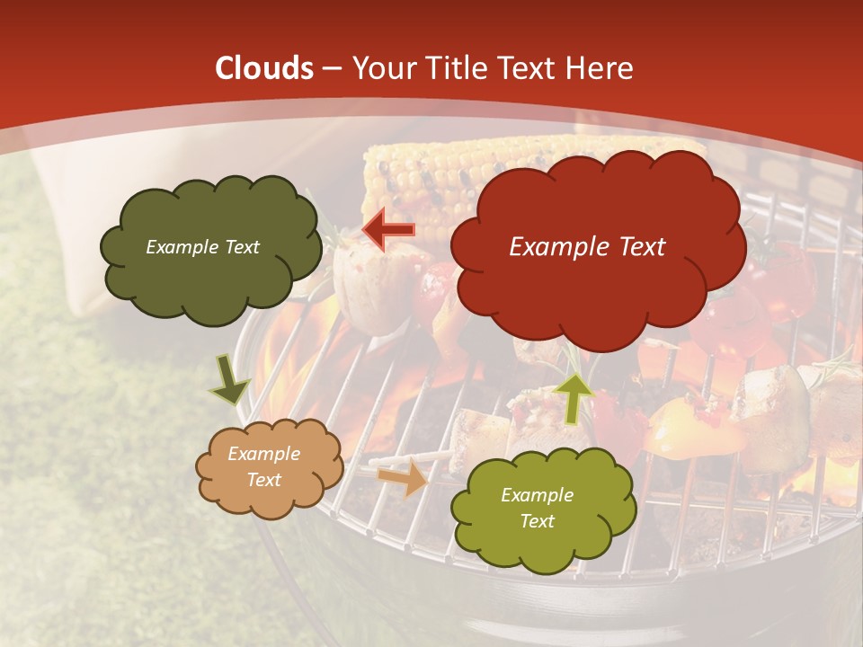 A Barbecue Grill With Corn On The Cob PowerPoint Template