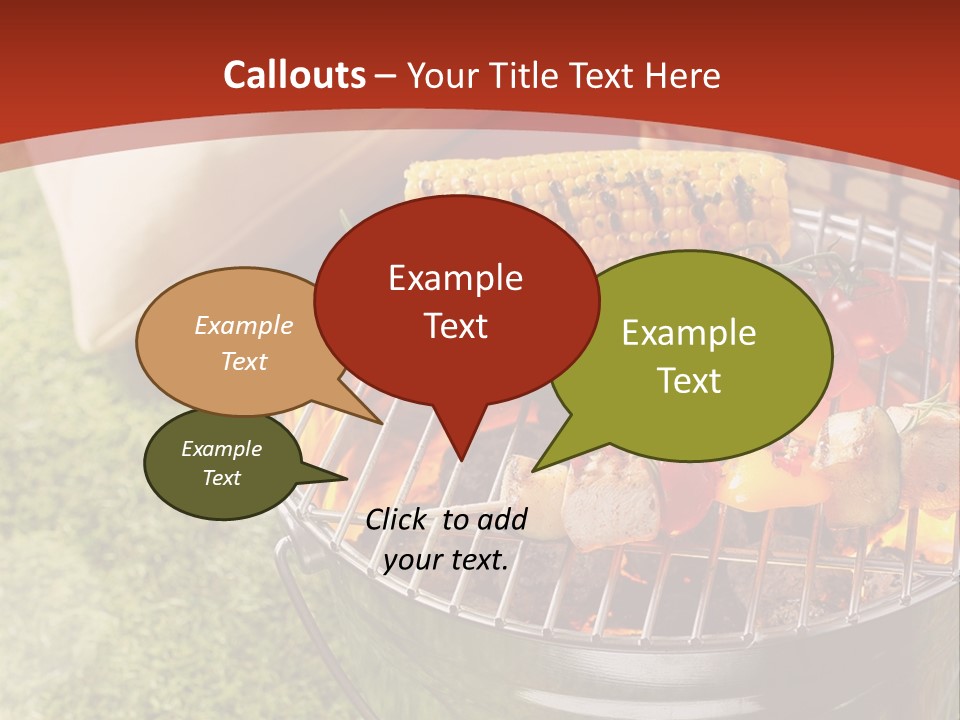 A Barbecue Grill With Corn On The Cob PowerPoint Template