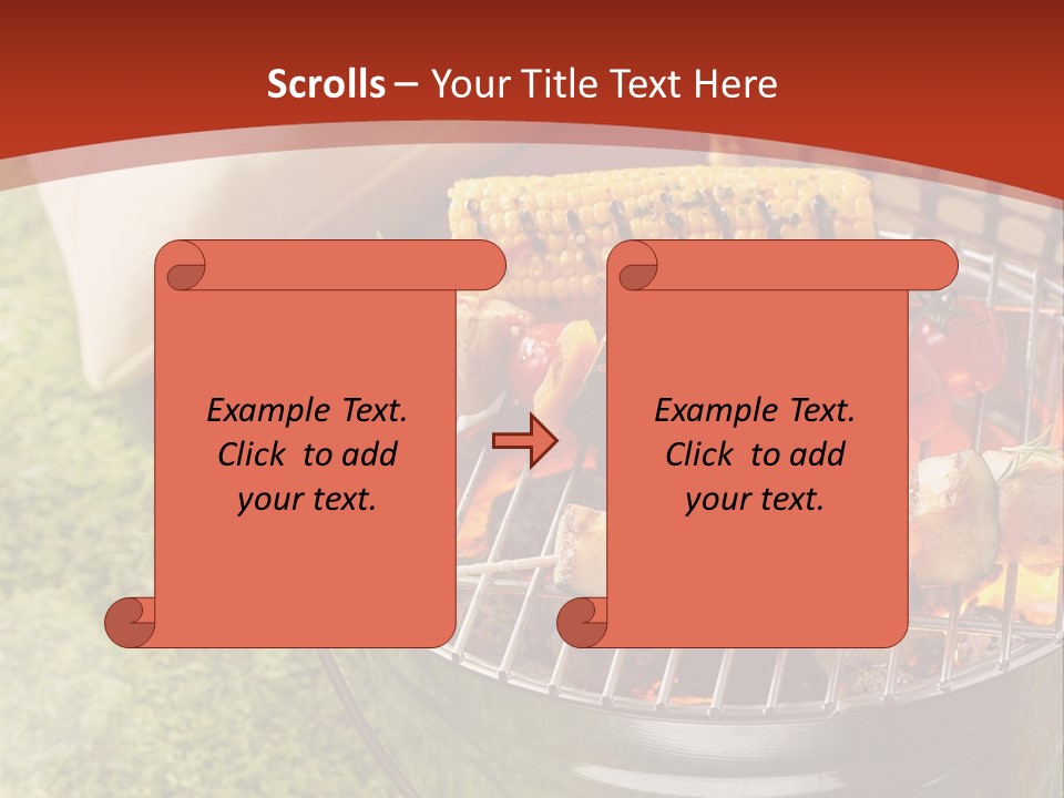 A Barbecue Grill With Corn On The Cob PowerPoint Template