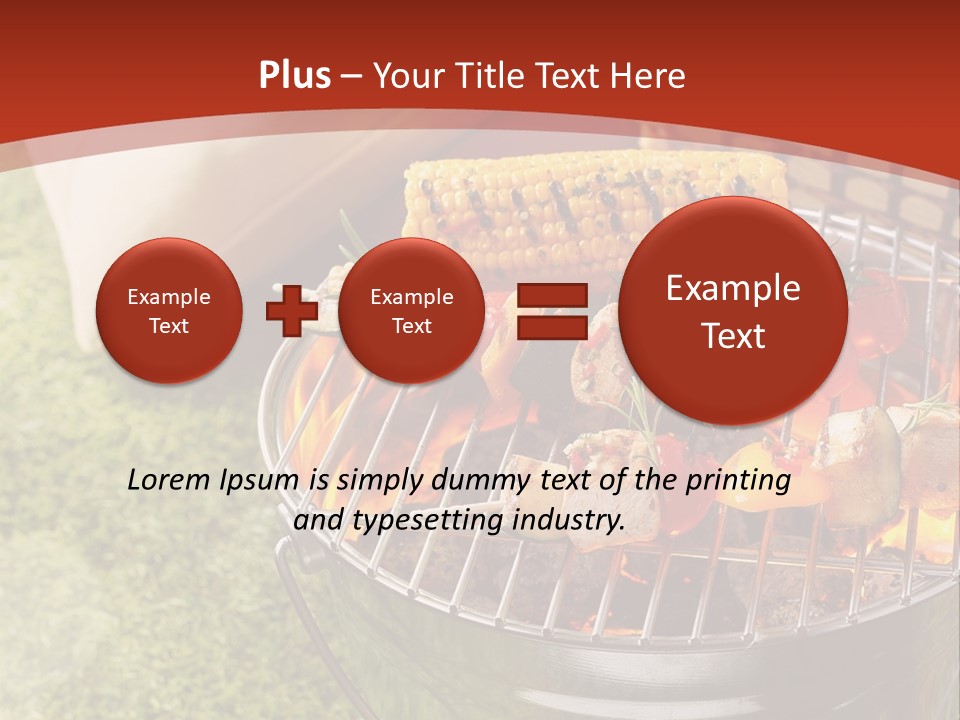 A Barbecue Grill With Corn On The Cob PowerPoint Template