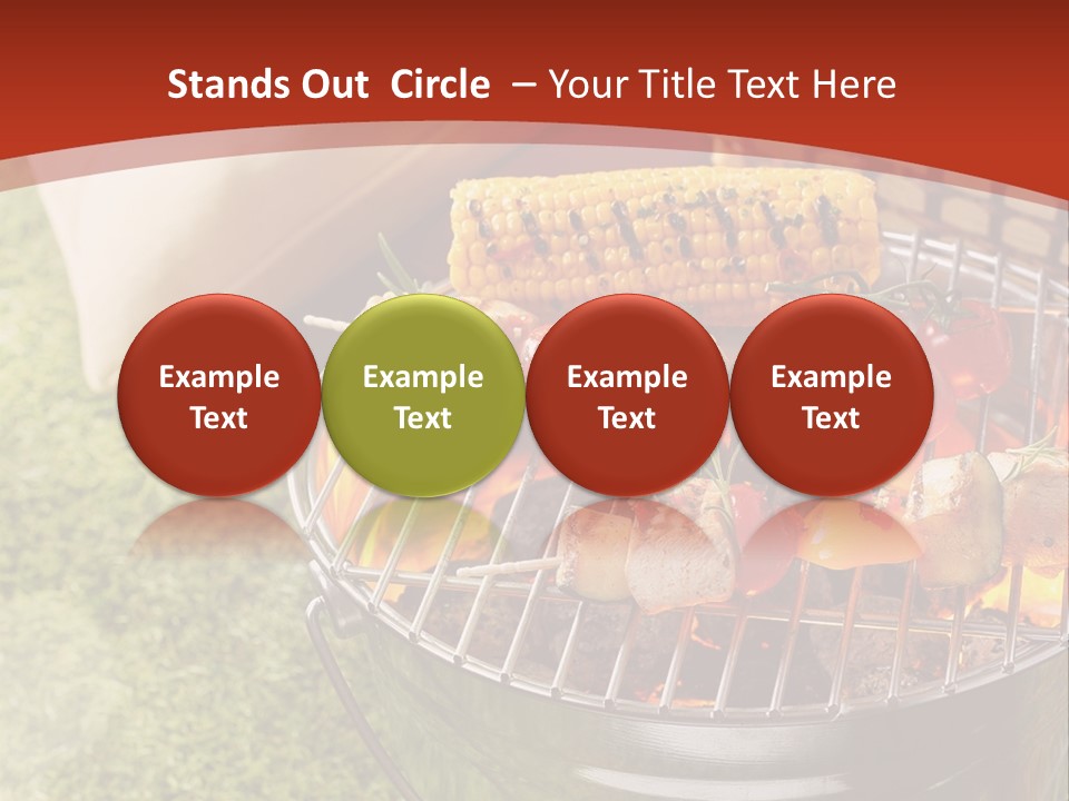 A Barbecue Grill With Corn On The Cob PowerPoint Template