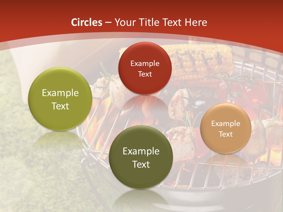 A Barbecue Grill With Corn On The Cob PowerPoint Template