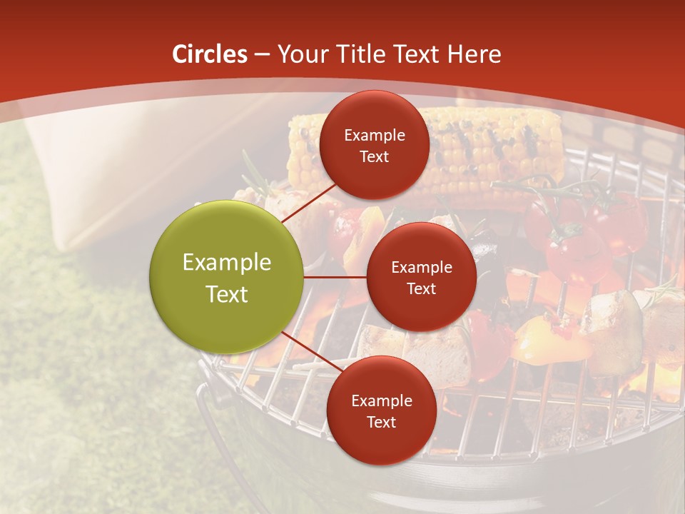 A Barbecue Grill With Corn On The Cob PowerPoint Template