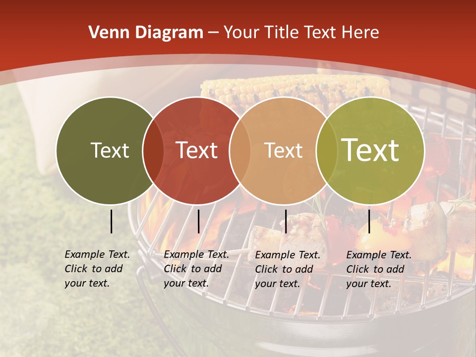A Barbecue Grill With Corn On The Cob PowerPoint Template