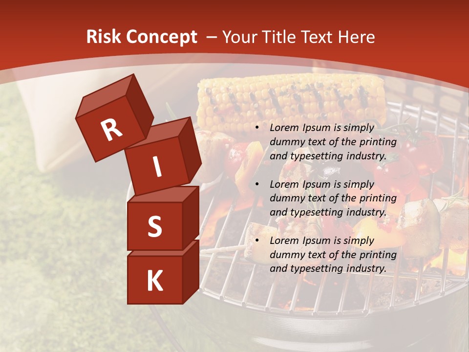 A Barbecue Grill With Corn On The Cob PowerPoint Template