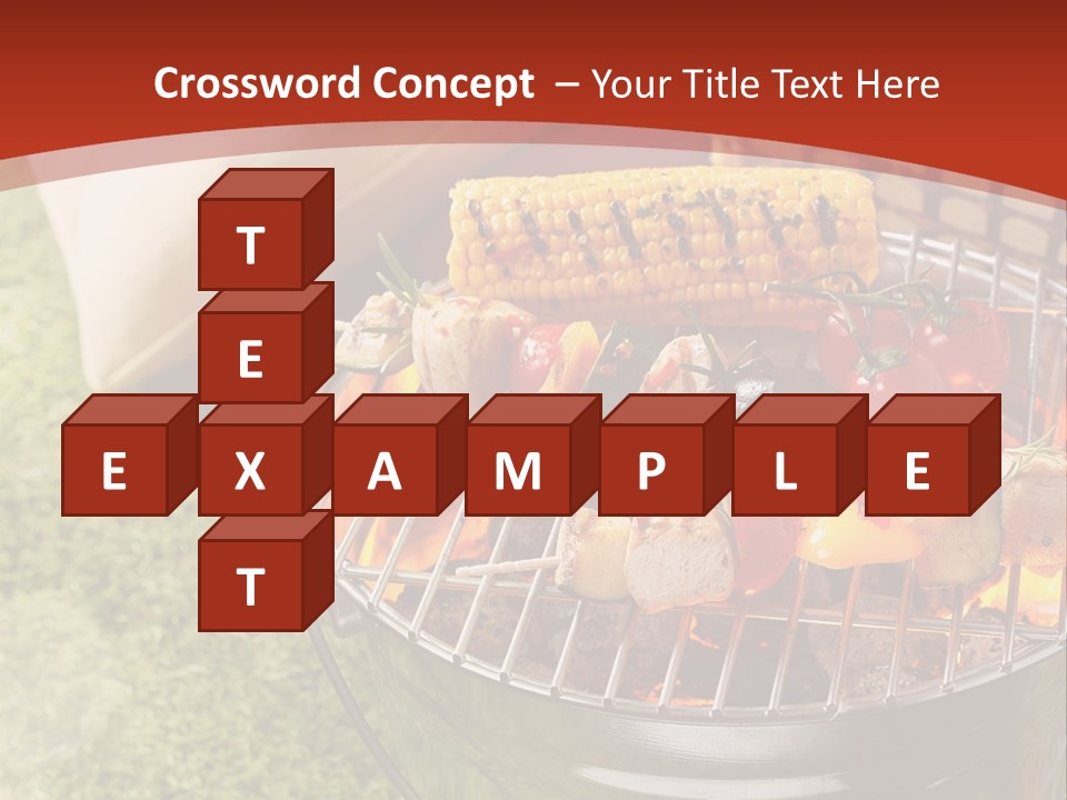A Barbecue Grill With Corn On The Cob PowerPoint Template