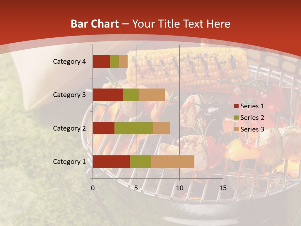 A Barbecue Grill With Corn On The Cob PowerPoint Template
