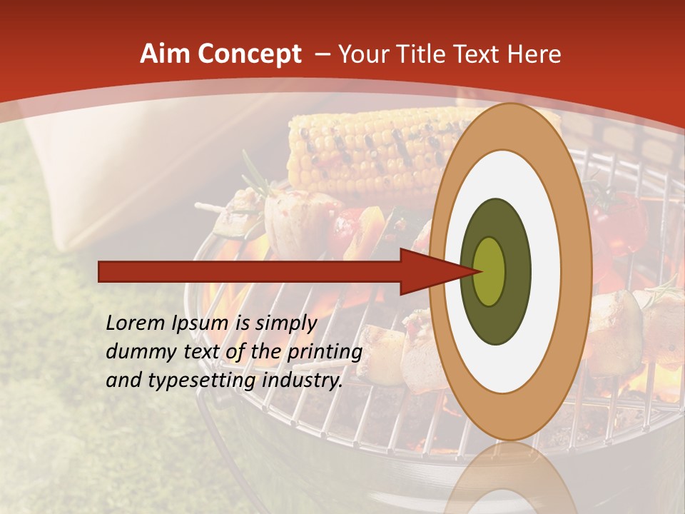 A Barbecue Grill With Corn On The Cob PowerPoint Template