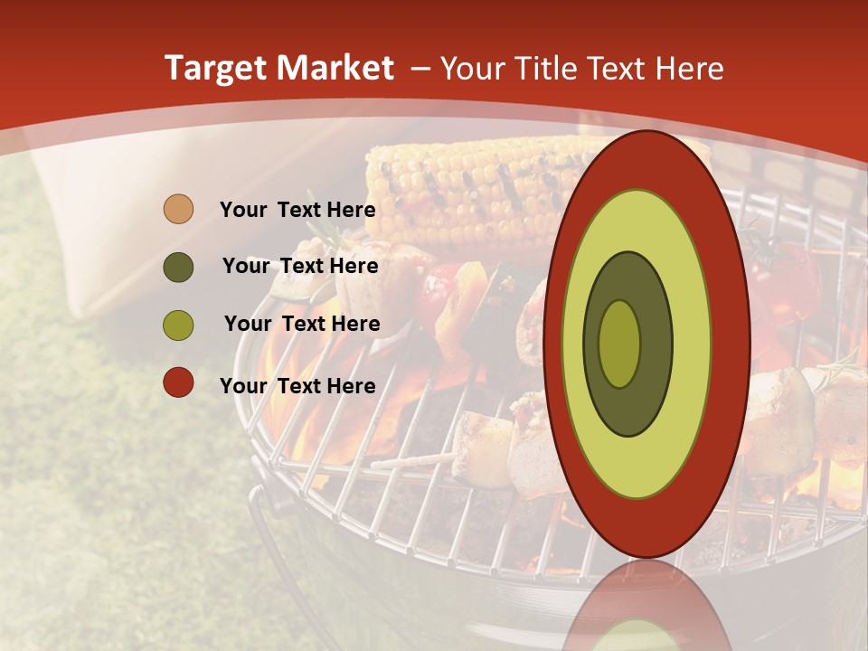 A Barbecue Grill With Corn On The Cob PowerPoint Template