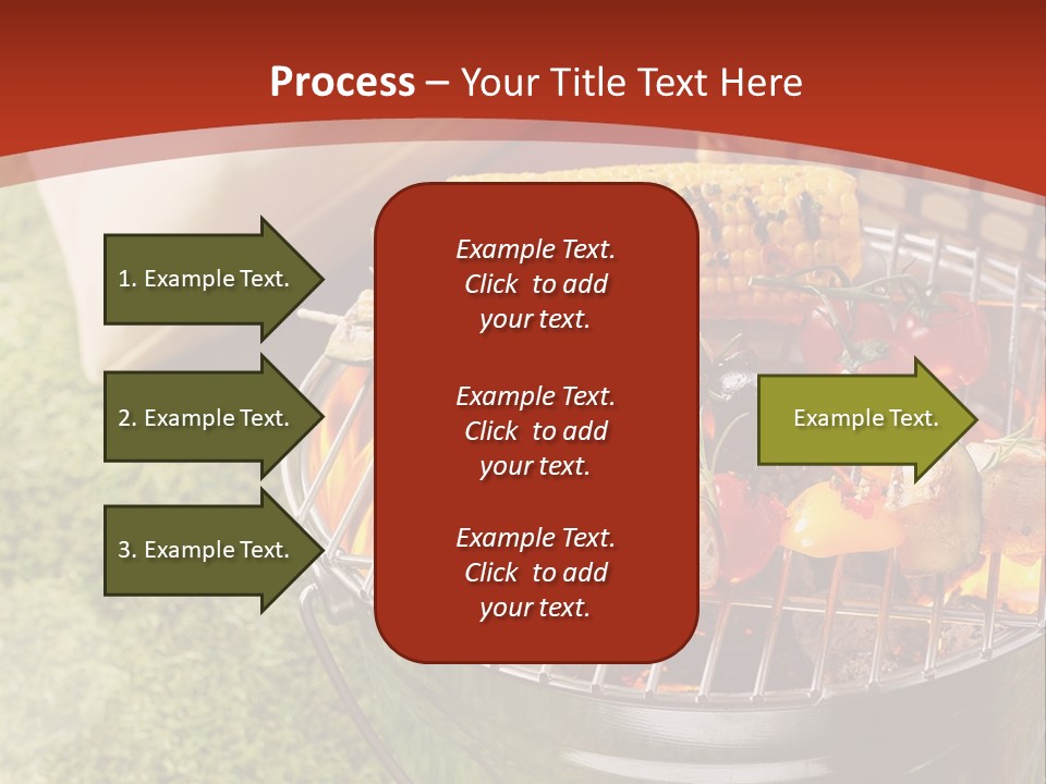 A Barbecue Grill With Corn On The Cob PowerPoint Template