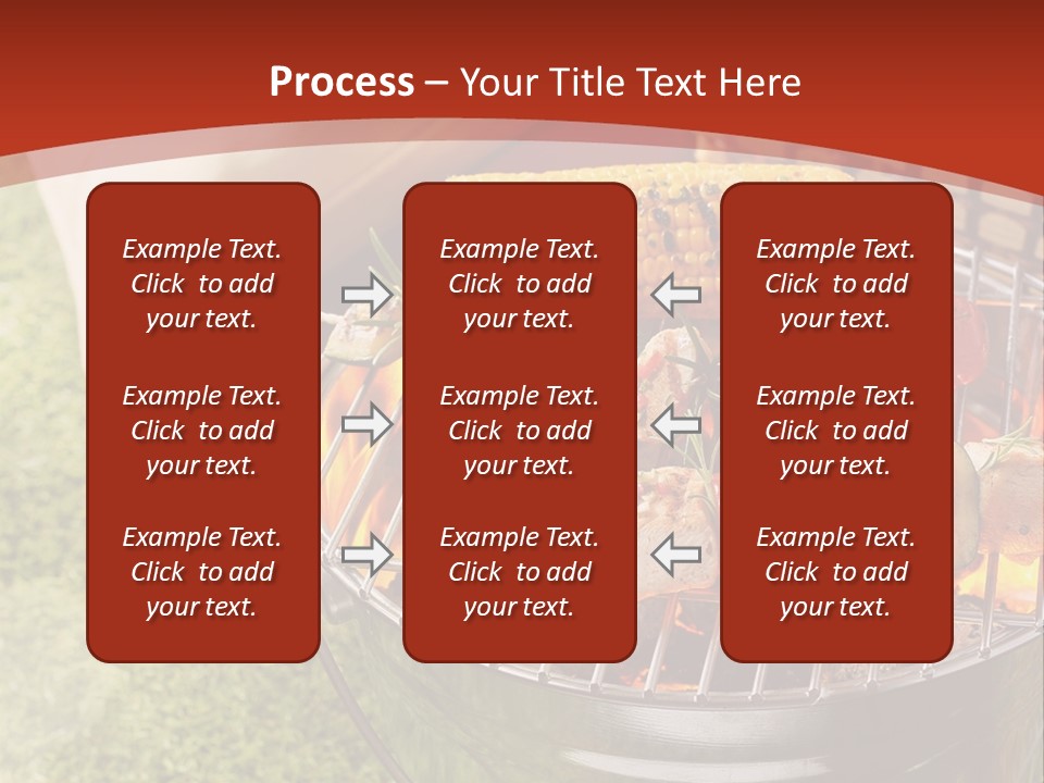 A Barbecue Grill With Corn On The Cob PowerPoint Template