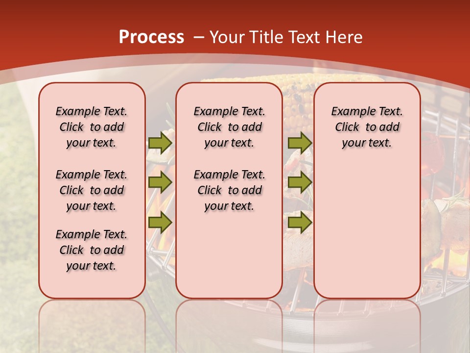A Barbecue Grill With Corn On The Cob PowerPoint Template
