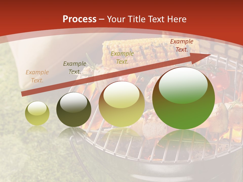 A Barbecue Grill With Corn On The Cob PowerPoint Template