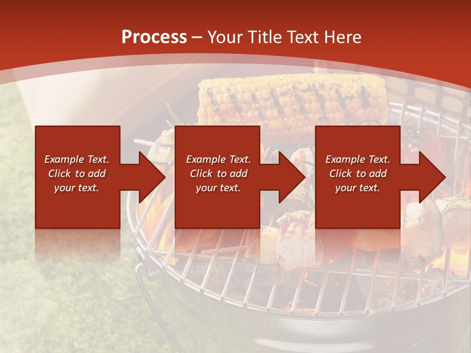 A Barbecue Grill With Corn On The Cob PowerPoint Template