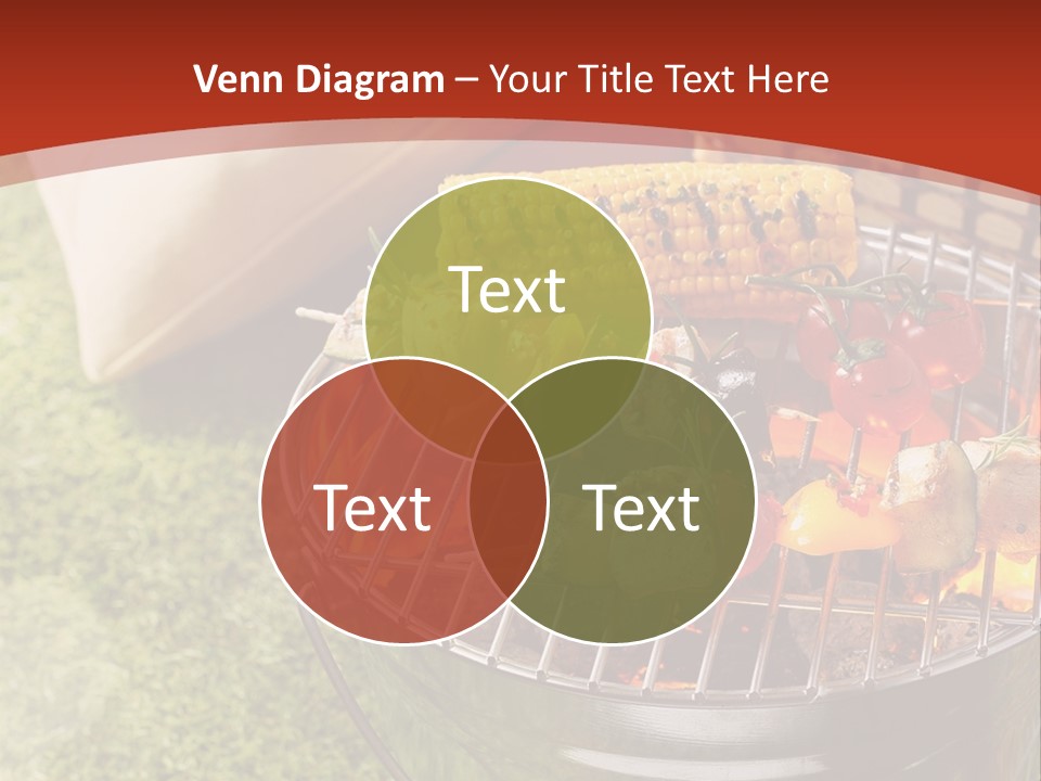 A Barbecue Grill With Corn On The Cob PowerPoint Template