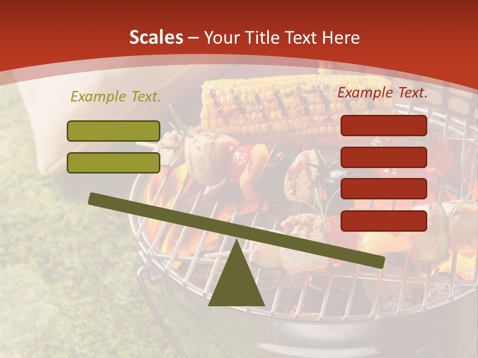 A Barbecue Grill With Corn On The Cob PowerPoint Template