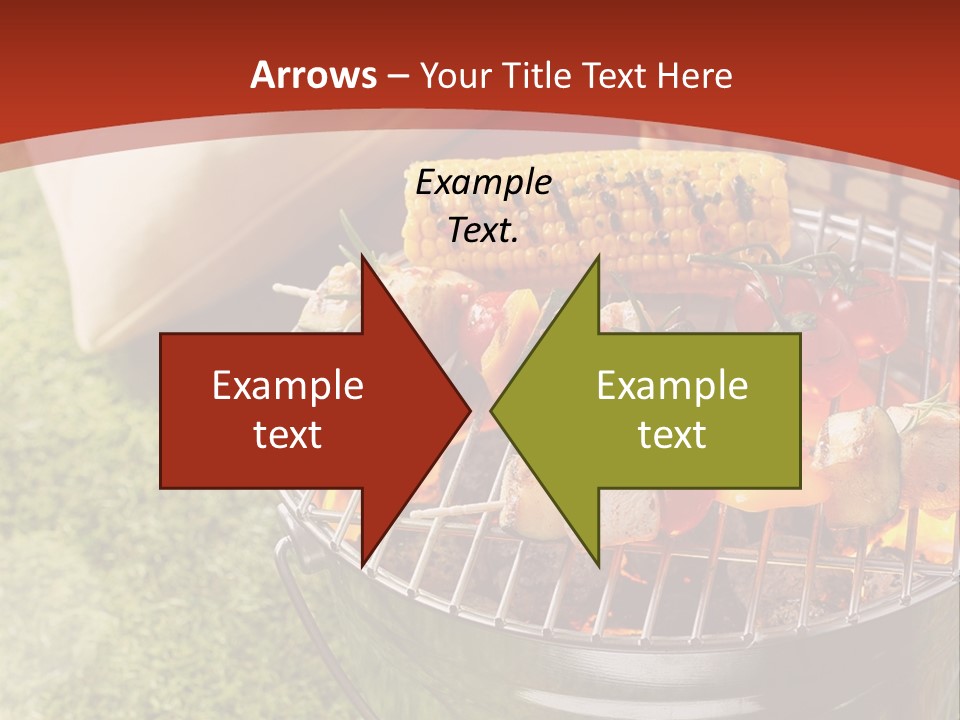 A Barbecue Grill With Corn On The Cob PowerPoint Template