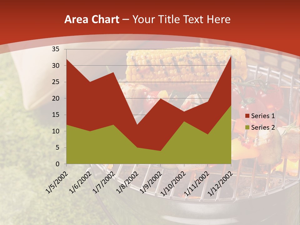 A Barbecue Grill With Corn On The Cob PowerPoint Template