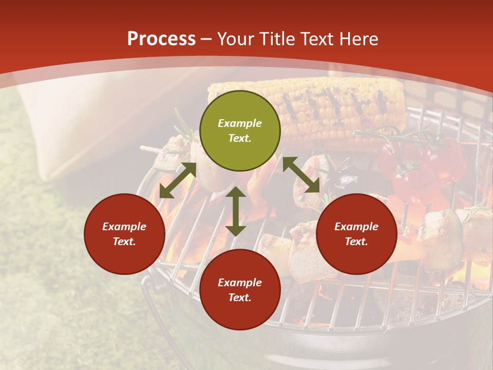 A Barbecue Grill With Corn On The Cob PowerPoint Template