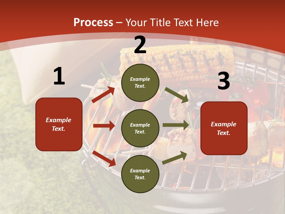 A Barbecue Grill With Corn On The Cob PowerPoint Template