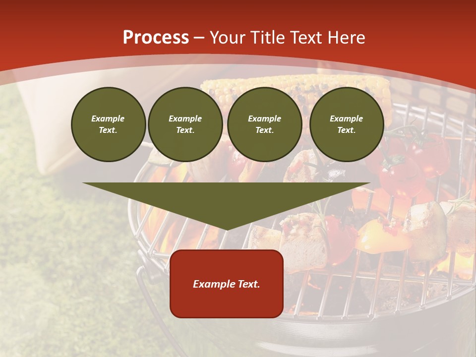 A Barbecue Grill With Corn On The Cob PowerPoint Template