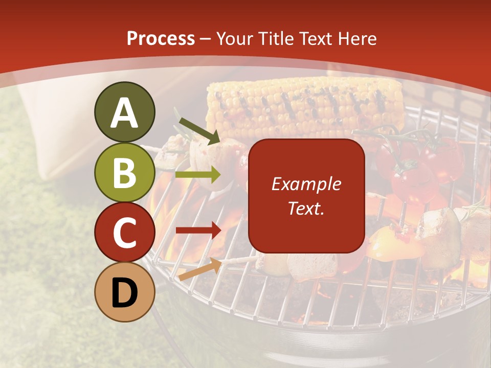 A Barbecue Grill With Corn On The Cob PowerPoint Template