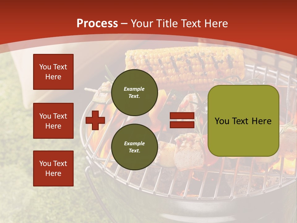 A Barbecue Grill With Corn On The Cob PowerPoint Template