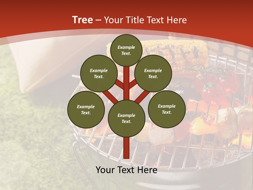 A Barbecue Grill With Corn On The Cob PowerPoint Template