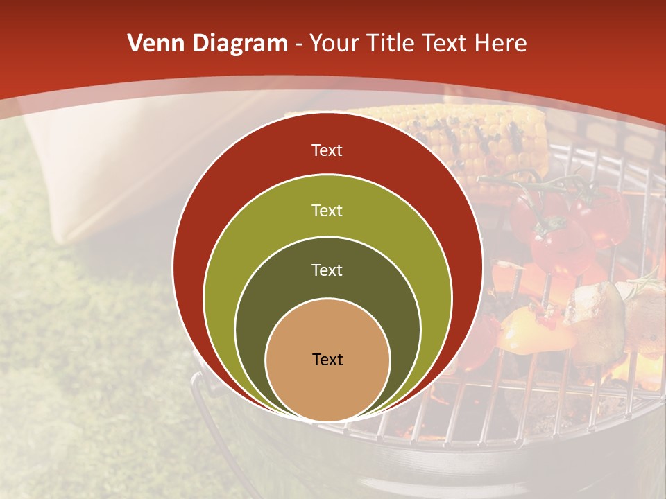 A Barbecue Grill With Corn On The Cob PowerPoint Template