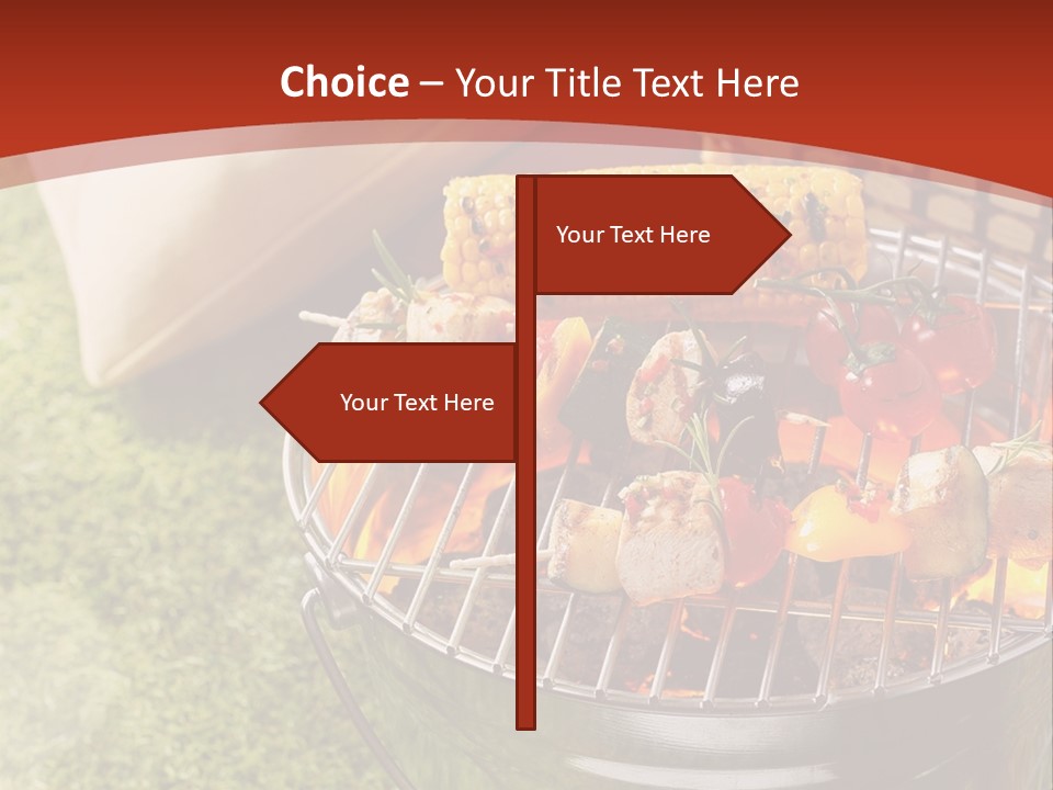 A Barbecue Grill With Corn On The Cob PowerPoint Template