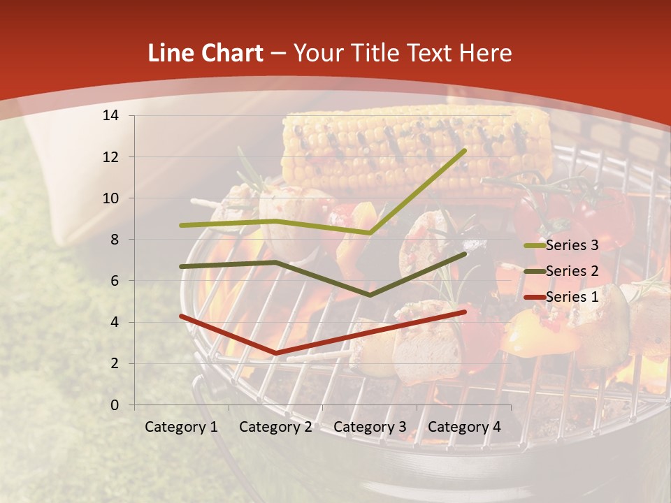 A Barbecue Grill With Corn On The Cob PowerPoint Template