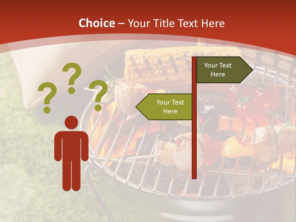 A Barbecue Grill With Corn On The Cob PowerPoint Template