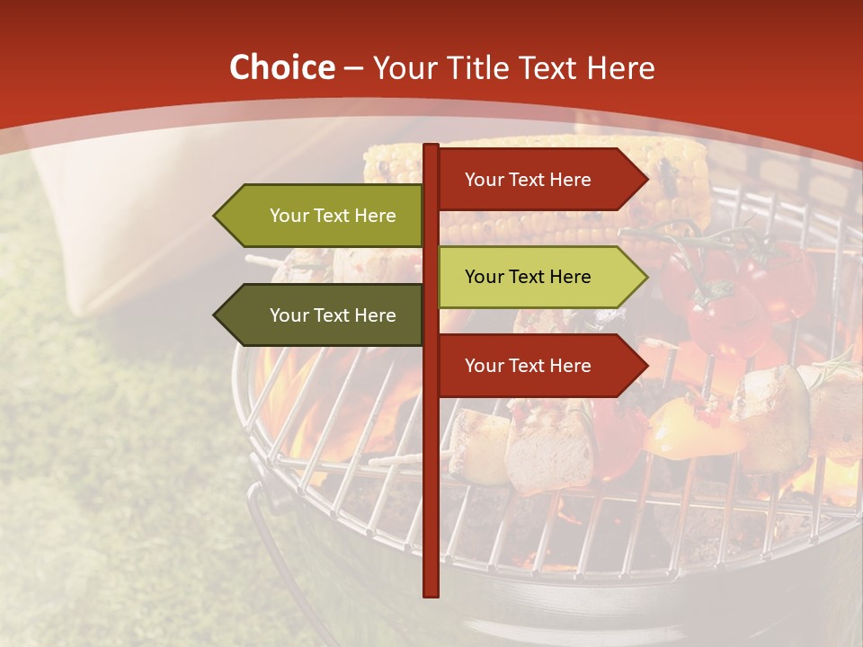 A Barbecue Grill With Corn On The Cob PowerPoint Template