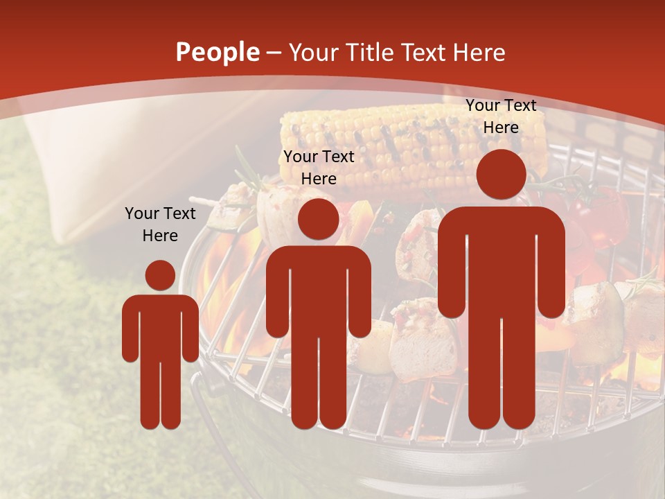 A Barbecue Grill With Corn On The Cob PowerPoint Template