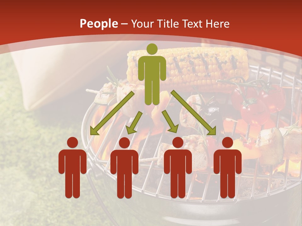 A Barbecue Grill With Corn On The Cob PowerPoint Template