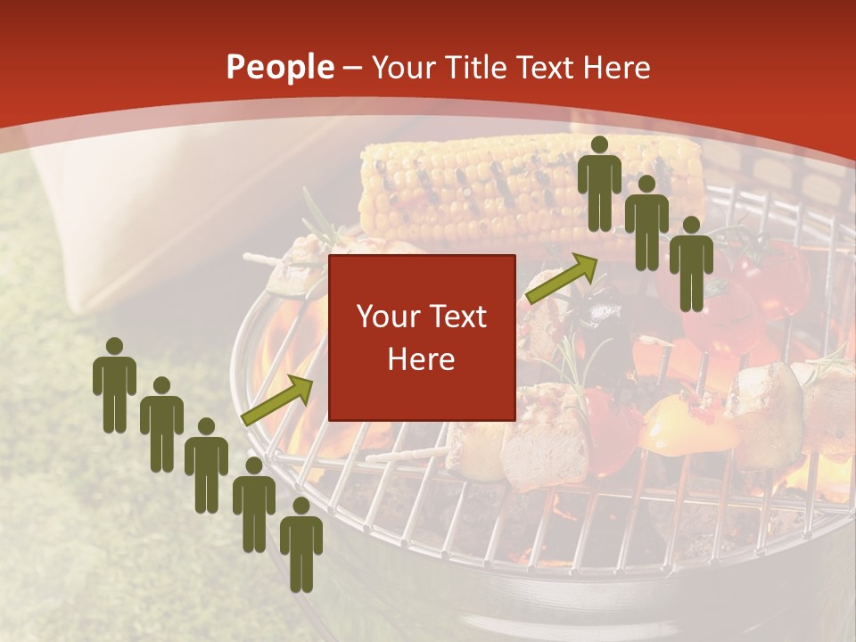 A Barbecue Grill With Corn On The Cob PowerPoint Template
