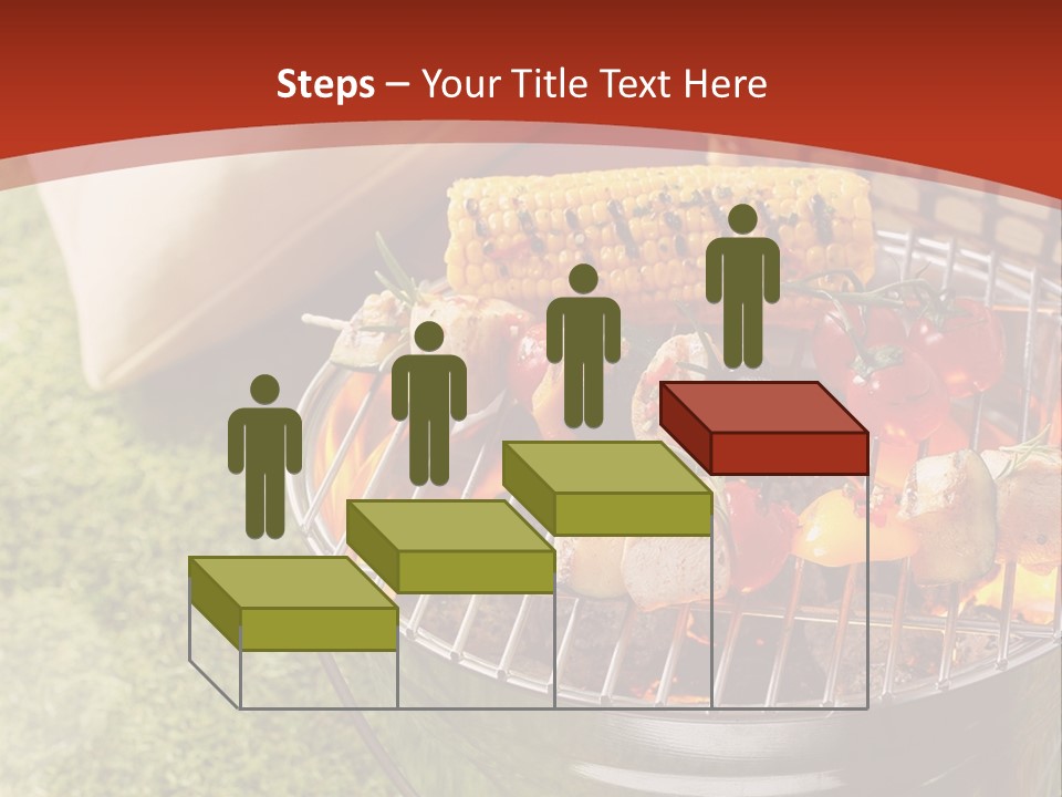 A Barbecue Grill With Corn On The Cob PowerPoint Template