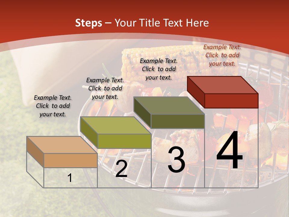 A Barbecue Grill With Corn On The Cob PowerPoint Template