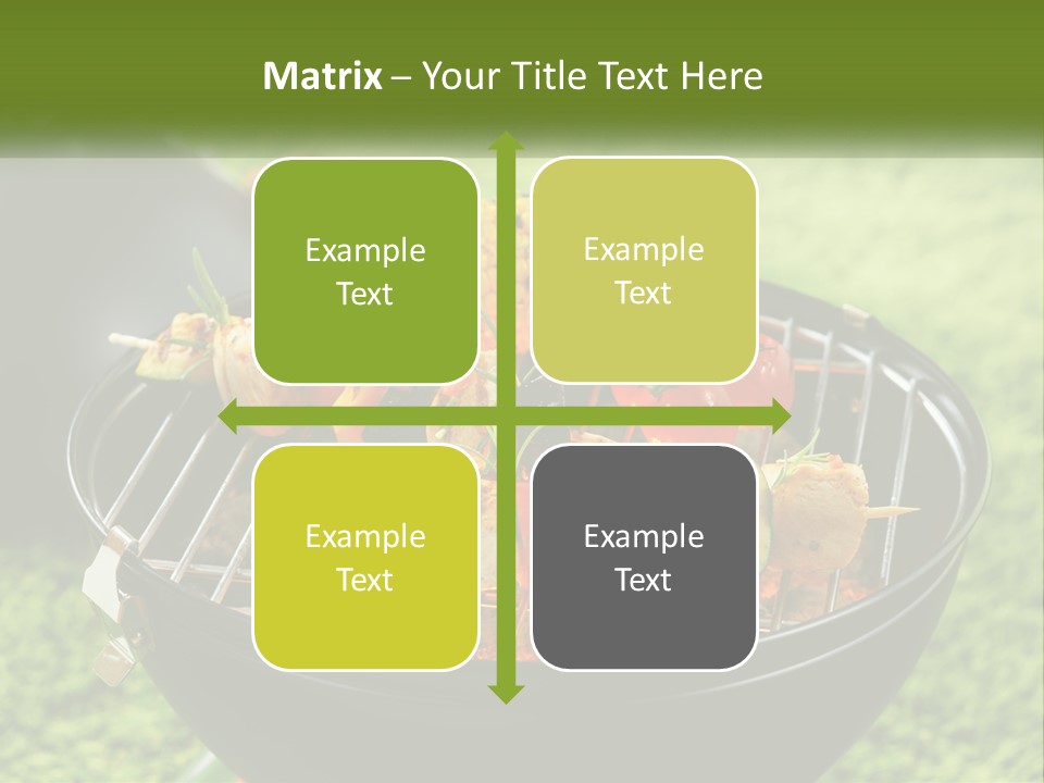 A Bbq Grill With Corn On The Cob And Vegetables On It PowerPoint Template