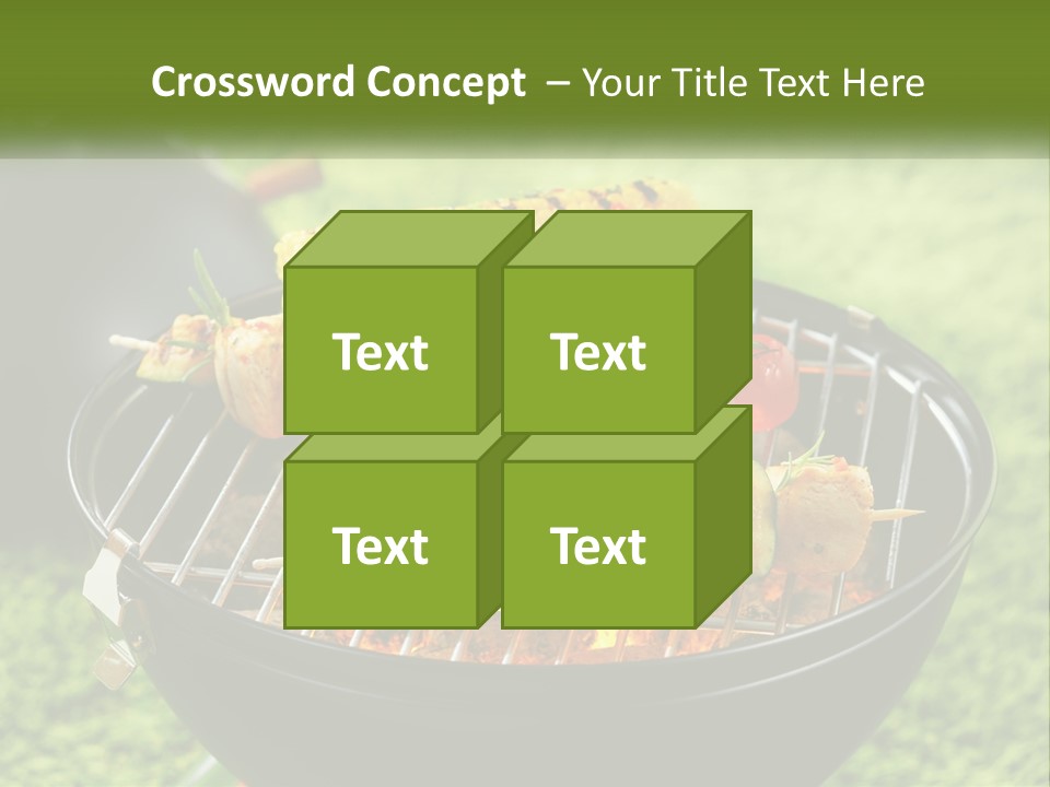 A Bbq Grill With Corn On The Cob And Vegetables On It PowerPoint Template