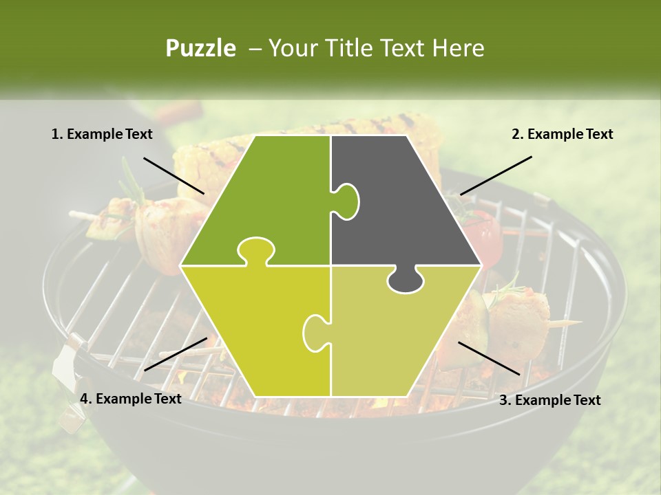 A Bbq Grill With Corn On The Cob And Vegetables On It PowerPoint Template