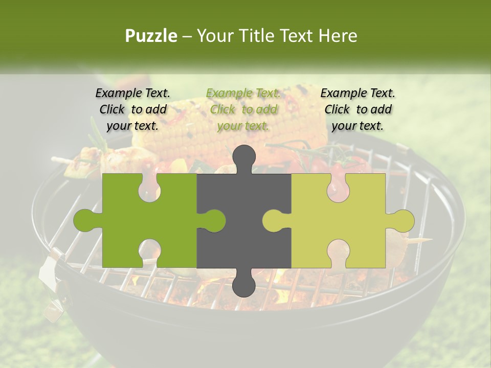 A Bbq Grill With Corn On The Cob And Vegetables On It PowerPoint Template