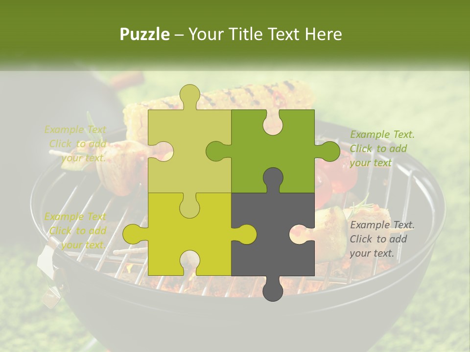 A Bbq Grill With Corn On The Cob And Vegetables On It PowerPoint Template