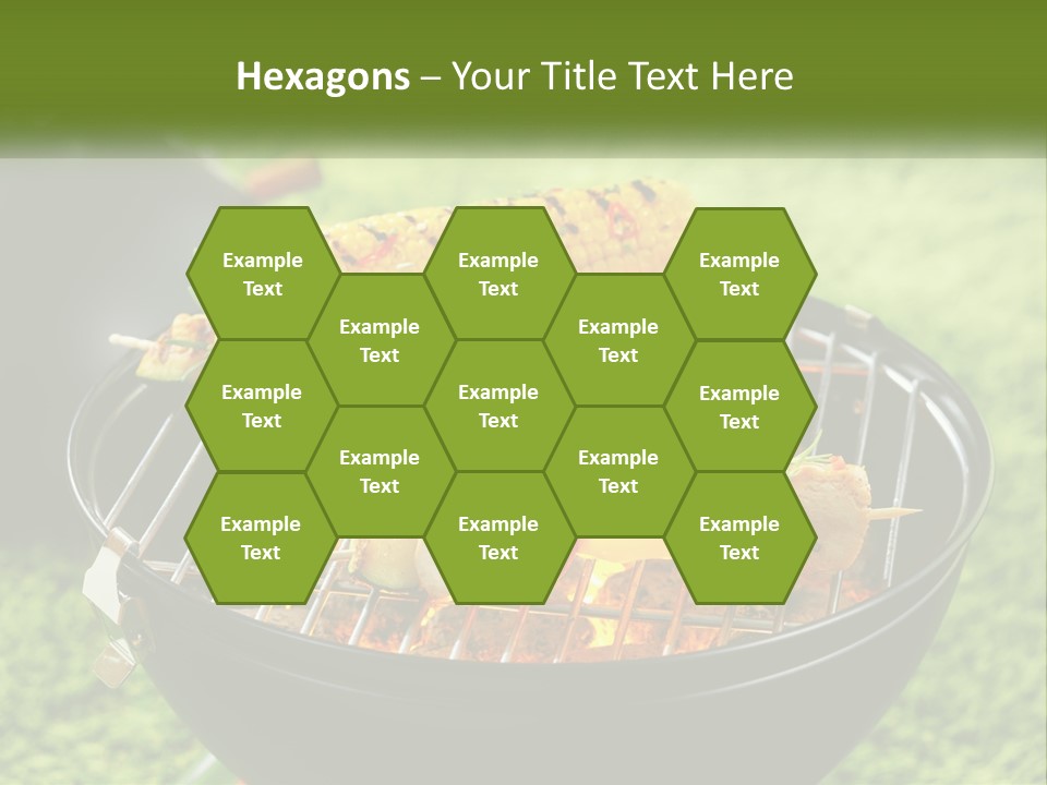 A Bbq Grill With Corn On The Cob And Vegetables On It PowerPoint Template
