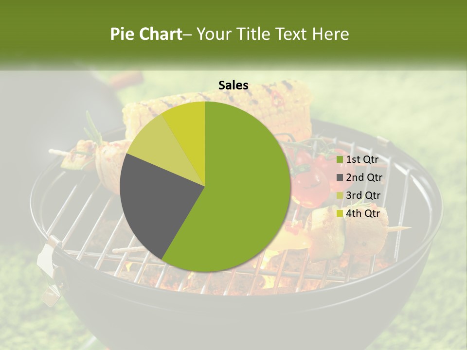 A Bbq Grill With Corn On The Cob And Vegetables On It PowerPoint Template