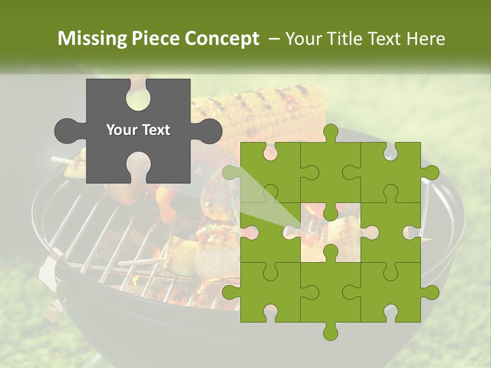 A Bbq Grill With Corn On The Cob And Vegetables On It PowerPoint Template