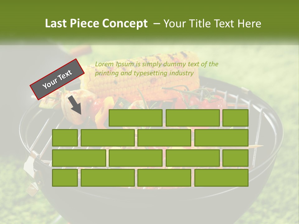 A Bbq Grill With Corn On The Cob And Vegetables On It PowerPoint Template