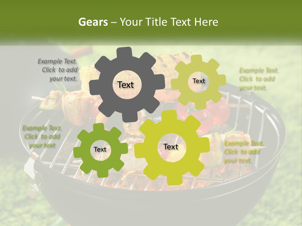 A Bbq Grill With Corn On The Cob And Vegetables On It PowerPoint Template