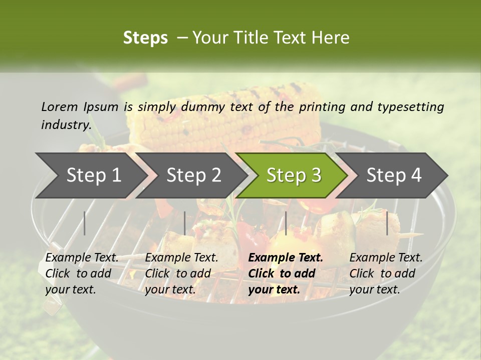 A Bbq Grill With Corn On The Cob And Vegetables On It PowerPoint Template
