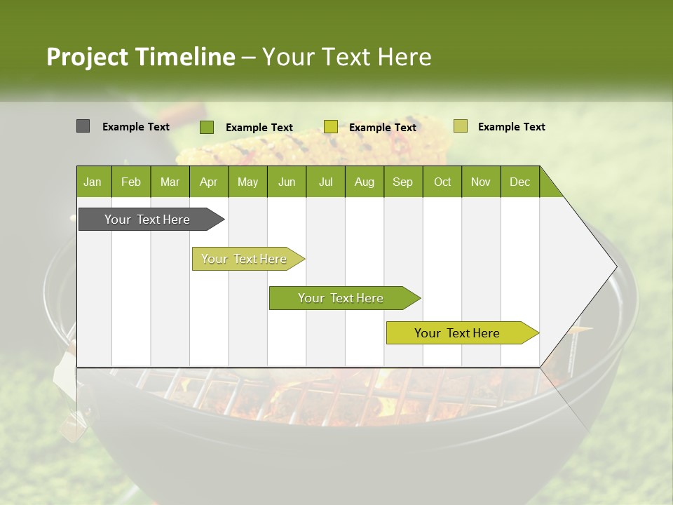 A Bbq Grill With Corn On The Cob And Vegetables On It PowerPoint Template